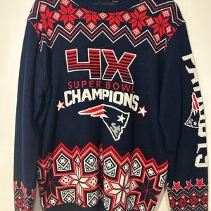 Nfl England Patriots 4x Champions Christmas Sweater